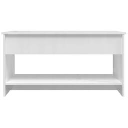 Berkfield Home 809653 Coffee Table High Gloss White 102x50x52, 5 cm Engineered Wood - thumbnail 6