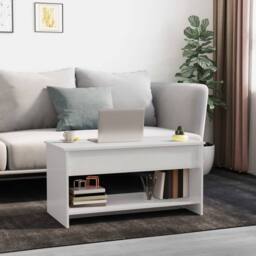 Berkfield Home 809653 Coffee Table High Gloss White 102x50x52, 5 cm Engineered Wood - thumbnail 3