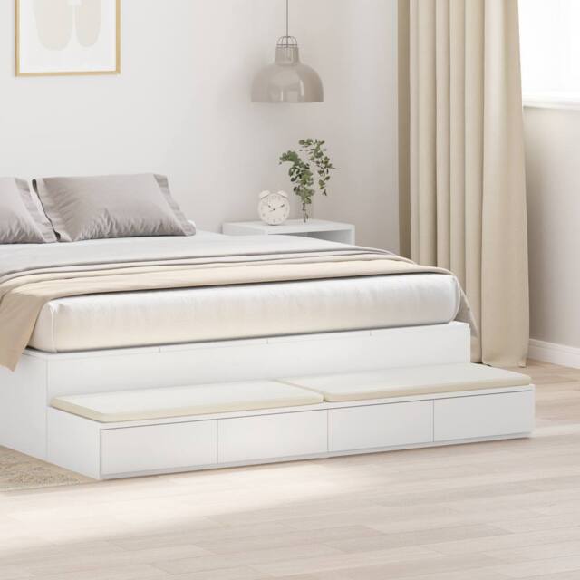 Berkfield Home Bed Drawers White 140x36, 5x16, 5 cm Engineered Wood - image 1