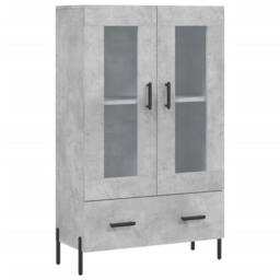 Berkfield Home Highboard Concrete Grey 69.5x31x115 cm Engineered Wood - thumbnail 3