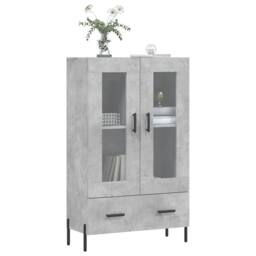 Berkfield Home Highboard Concrete Grey 69.5x31x115 cm Engineered Wood - thumbnail 1