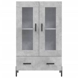 Berkfield Home Highboard Concrete Grey 69.5x31x115 cm Engineered Wood - thumbnail 6