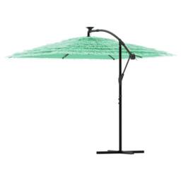 Berkfield Home Durable Garden Parasol with Steel Pole Green 269x269x235 cm in Light Green - Size: 269 x 269 x 235 cm - thumbnail 5