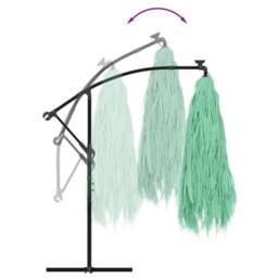 Berkfield Home Durable Garden Parasol with Steel Pole Green 269x269x235 cm in Light Green - Size: 269 x 269 x 235 cm - thumbnail 6