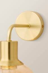 ValueLights Bellamy Wired Glass Globe Wall Light in Gold - thumbnail 5