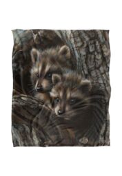 JQ Licensing Rl Two Raccons Silky Touch Super Soft Throw Blanket 152 X 127 cm in White - thumbnail 1