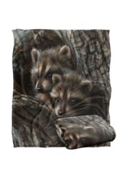 JQ Licensing Rl Two Raccons Silky Touch Super Soft Throw Blanket 152 X 127 cm in White - thumbnail 2