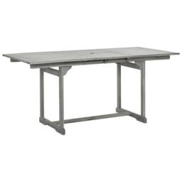Berkfield Home 7 Piece Garden Dining Set Solid Wood Acacia in Grey - thumbnail 4