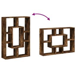 Berkfield Home Durable Bookcase Smoked Oak 63x20x90 cm Engineered Wood in Brown - Size: 63 x 20 x 90 cm - thumbnail 8
