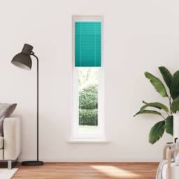 Berkfield Home Pleated Blind Petrol Green 40x200 cm Fabric Width 39.4 cm Polyester in Teal