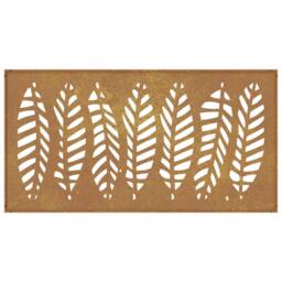 Berkfield Home Garden Wall Decoration 105x55 cm Corten Steel Leaf Design in Brown - thumbnail 5