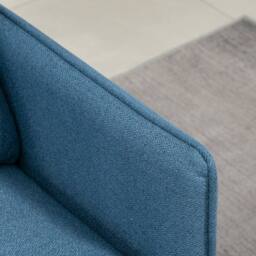 Wyld Haus Mado 2 Seater Sofa Dark Blue Button Tufted Cushions Gold Steel Legs - thumbnail 8