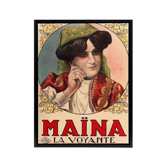 "Artery8 Galice 1930 Advert Maina Seer Voyante Framed Canvas Wall Art Print - Size: W12"" x H16""" - image 1