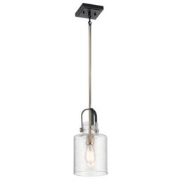 Netlighting Kichler Kitner Dome Pendant Ceiling Light Polished Nickel in Grey - thumbnail 1