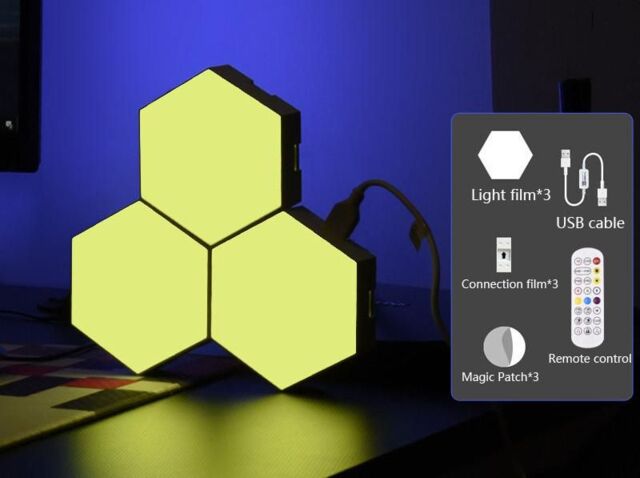 Leaper 3 PCS Own Splicing Bluetooth Gaming Ambient Light in Red - image 1