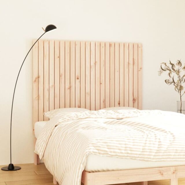 Berkfield Home Wall Headboard 140x3x110 cm Solid Wood Pine in Brown - Size: 140 x 3 x 110 cm - image 1