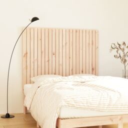 Berkfield Home Wall Headboard 140x3x110 cm Solid Wood Pine in Brown - Size: 140 x 3 x 110 cm - thumbnail 1