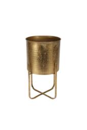 KDMD Brocante Planter with Stand S in Gold - thumbnail 2