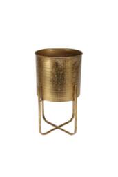 KDMD Brocante Planter with Stand S in Gold - thumbnail 1