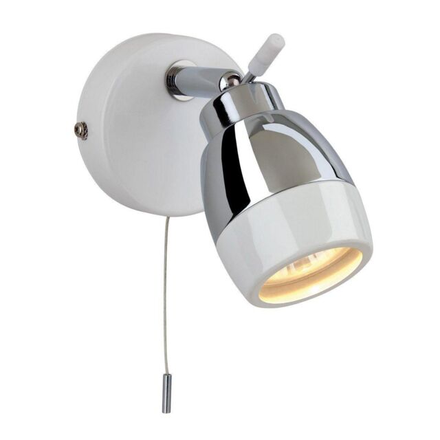 Netlighting Marine 1 Light Single Switched Bathroom Ceiling Spotlight White Chrome IP44 GU10