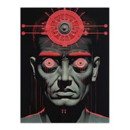 "Artery8 Big Brother Is Watching You George Orwell 1984 Artwork Extra Large XL Unframed Wall Art Poster Print - Size: W24"" x H32""" - thumbnail 1