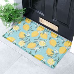 Artsy Mats Lemons on Blue Indoor Outdoor Doormat (70 x 40cm) - Size: 40 cm x 70 cm - thumbnail 2
