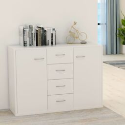 Berkfield Home Sideboard White 88x30x65 cm Engineered Wood - Size: 88 x 30 x 65 cm - thumbnail 1