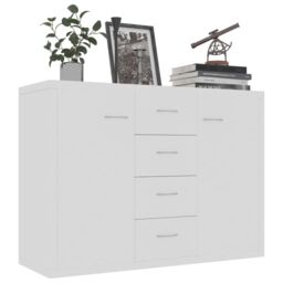 Berkfield Home Sideboard White 88x30x65 cm Engineered Wood - Size: 88 x 30 x 65 cm - thumbnail 3