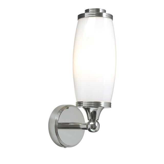 Netlighting Eliot 1 Light Bathroom Wall Light Polished Chrome IP44 G9 in Grey - image 1