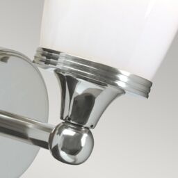 Netlighting Eliot 1 Light Bathroom Wall Light Polished Chrome IP44 G9 in Grey - thumbnail 5