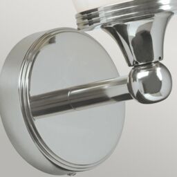 Netlighting Eliot 1 Light Bathroom Wall Light Polished Chrome IP44 G9 in Grey - thumbnail 4
