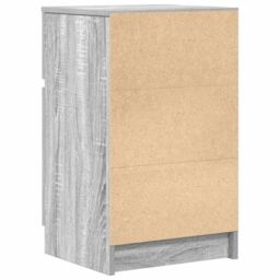 Berkfield Home Bedside Cabinets 2 pcs Grey Sonoma 39x35x65 cm Engineered Wood - Size: 39 x 35 x 65 cm - thumbnail 9