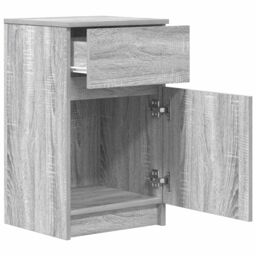 Berkfield Home Bedside Cabinets 2 pcs Grey Sonoma 39x35x65 cm Engineered Wood - Size: 39 x 35 x 65 cm - thumbnail 6