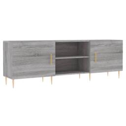 Berkfield Home TV Cabinet Grey Sonoma 150x30x50 cm Engineered Wood - Size: 150 x 30 x 50 cm - thumbnail 1