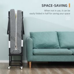 HOMCOM Folding Bed with 10cm Mattress Portable Guest Bed with Metal Frame in White - thumbnail 5