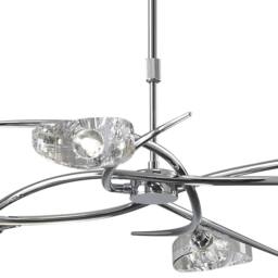 Netlighting Eclipse Telescopic Semi Flush Convertible 4 Light G9 Polished Chrome in Grey - thumbnail 3