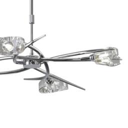 Netlighting Eclipse Telescopic Semi Flush Convertible 4 Light G9 Polished Chrome in Grey - thumbnail 5