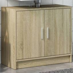 Berkfield Home Sink Cabinet Sonoma Oak 63x29x55 cm Engineered Wood in Light Tan - Size: 63 x 29 x 55 cm