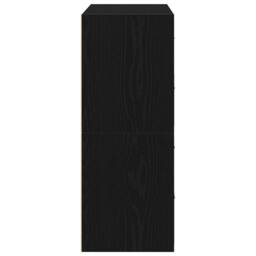 Berkfield Home Durable Cabinets with 2 Drawers 2 pcs Black Oak 60x31x40 cm Engin - Size: 60 x 31 x 40 cm - thumbnail 6