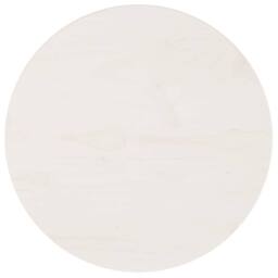 Berkfield Home Table Top Round White Ã˜40x3 cm Solid Wood Pine - Size: 40x3 cm