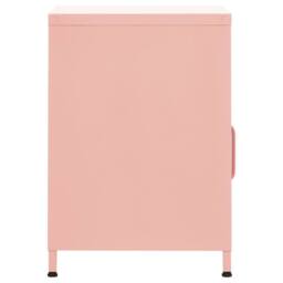 Berkfield Home Nightstands 2 pcs Pink 35x35x51 cm Steel - Size: 35 x 35 x 51 cm - thumbnail 4