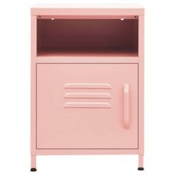 Berkfield Home Nightstands 2 pcs Pink 35x35x51 cm Steel - Size: 35 x 35 x 51 cm