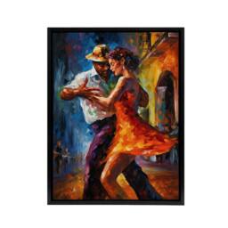 "Artery8 Salsa Street Dance Colourful Dancing Framed Canvas Wall Art Print - Size: W18"" x H24""" - thumbnail 1