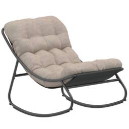 Charles Bentley Porto Rocking Chair in Grey - thumbnail 5