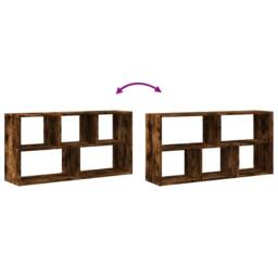 Berkfield Home Wall Shelf Smoked Oak 100x25x50 cm Engineered Wood in Brown - Size: 100 x 25 x 50 cm - thumbnail 7