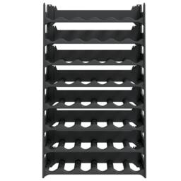Berkfield Home Wine Rack for 48 Bottles PP Stackable in Charcoal - thumbnail 3
