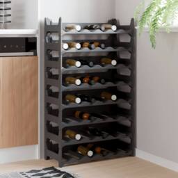 Berkfield Home Wine Rack for 48 Bottles PP Stackable in Charcoal - thumbnail 2