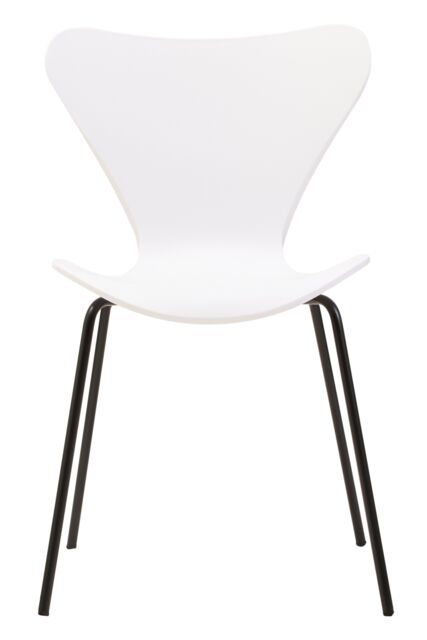 Orsina Laila Dining Chair With White Seat in Black - image 1