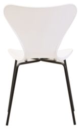 Orsina Laila Dining Chair With White Seat in Black - thumbnail 2