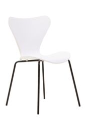 Orsina Laila Dining Chair With White Seat in Black - thumbnail 4